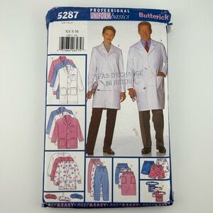 2 for 22$ 🧵 Butterick 🧵 Professional Uniform (Scrubs) Sewing Pattern 5287